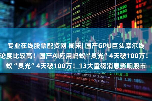 专业在线股票配资网 周末| 国产GPU巨头摩尔线程来了！AI应用周末讨论度比较高！国产AI应用蚂蚁“灵光”4天破100万！13大重磅消息影响股市