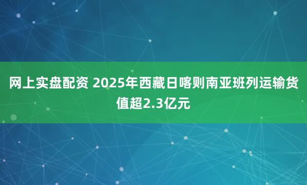 网上实盘配资 2025年西藏日喀则南亚班列运输货值超2.3亿元